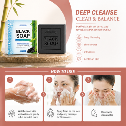 Charcoal Collagen Cleansing Bar – Deep-Cleansing Formula for Fresh, Balanced Skin