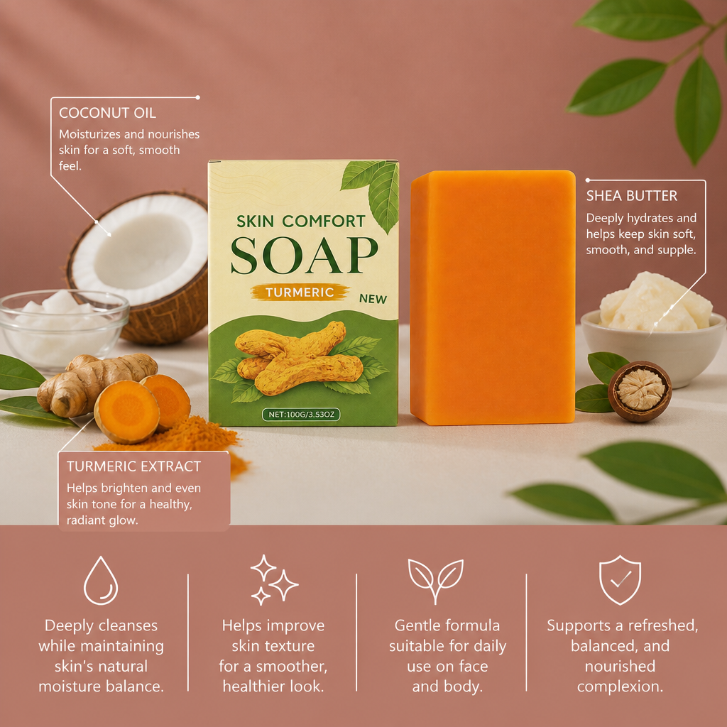 Turmeric & Shea Cleansing Bar – Nourishing Formula for Soft, Fresh Skin