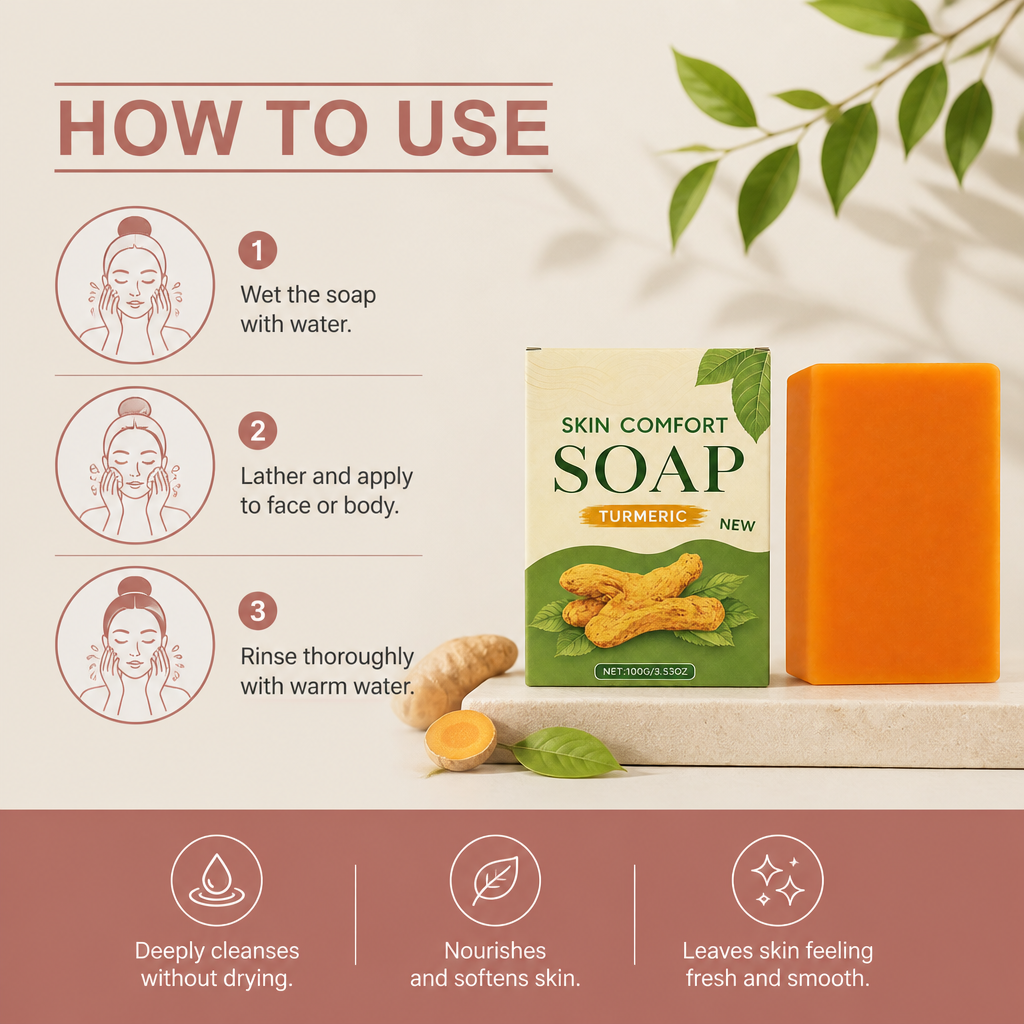 Turmeric & Shea Cleansing Bar – Nourishing Formula for Soft, Fresh Skin