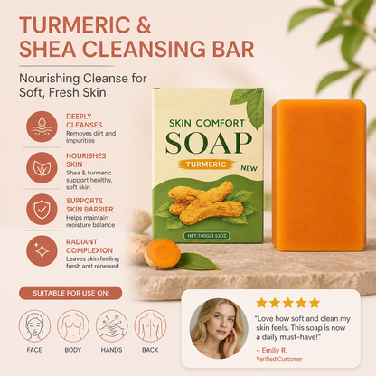 Turmeric & Shea Cleansing Bar – Nourishing Formula for Soft, Fresh Skin