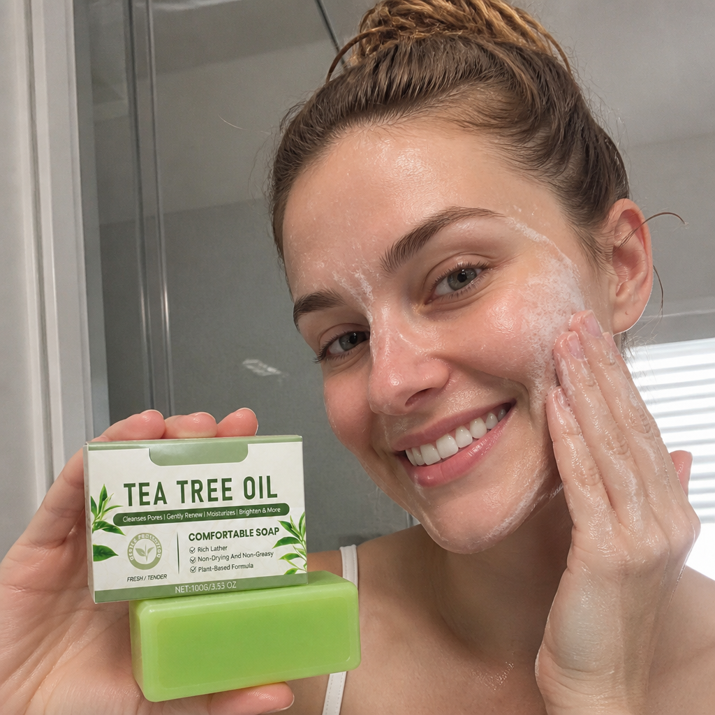 Tea Tree Cleansing Bar – Gentle Formula for Fresh, Balanced Skin