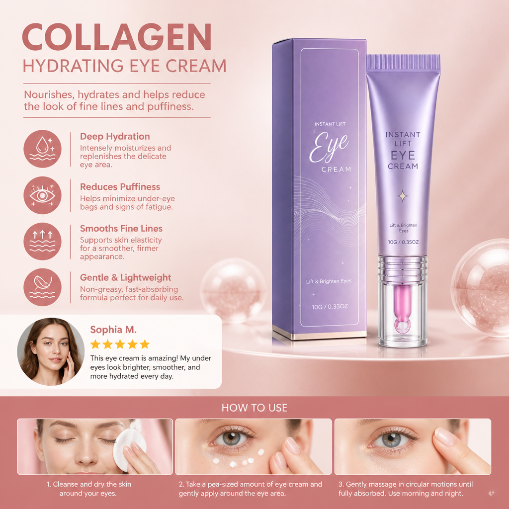 Collagen Hydrating Eye Cream for Smooth, Soft & Refreshed Skin