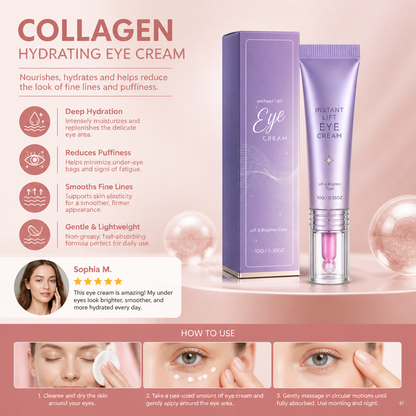 Collagen Hydrating Eye Cream for Smooth, Soft & Refreshed Skin