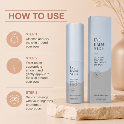 Collagen & Hyaluronic Acid Eye Balm Stick for Firm, Hydrated Skin