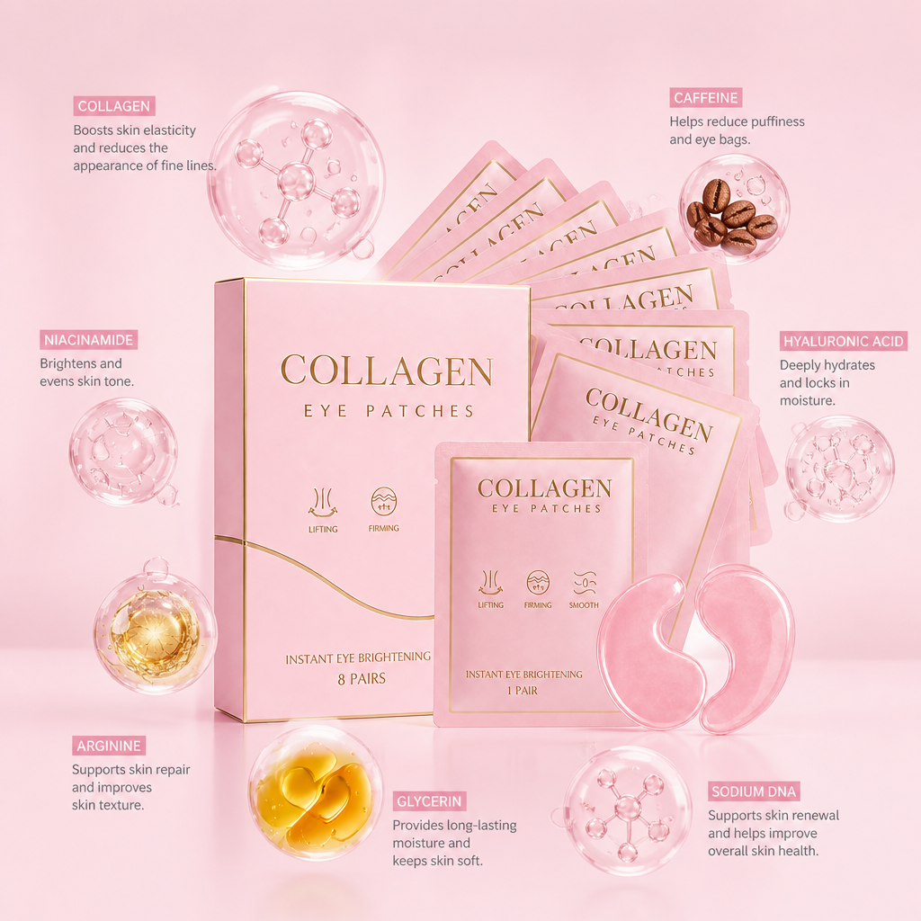 Collagen Eye Patches with Caffeine for Hydrated Looking Eyes