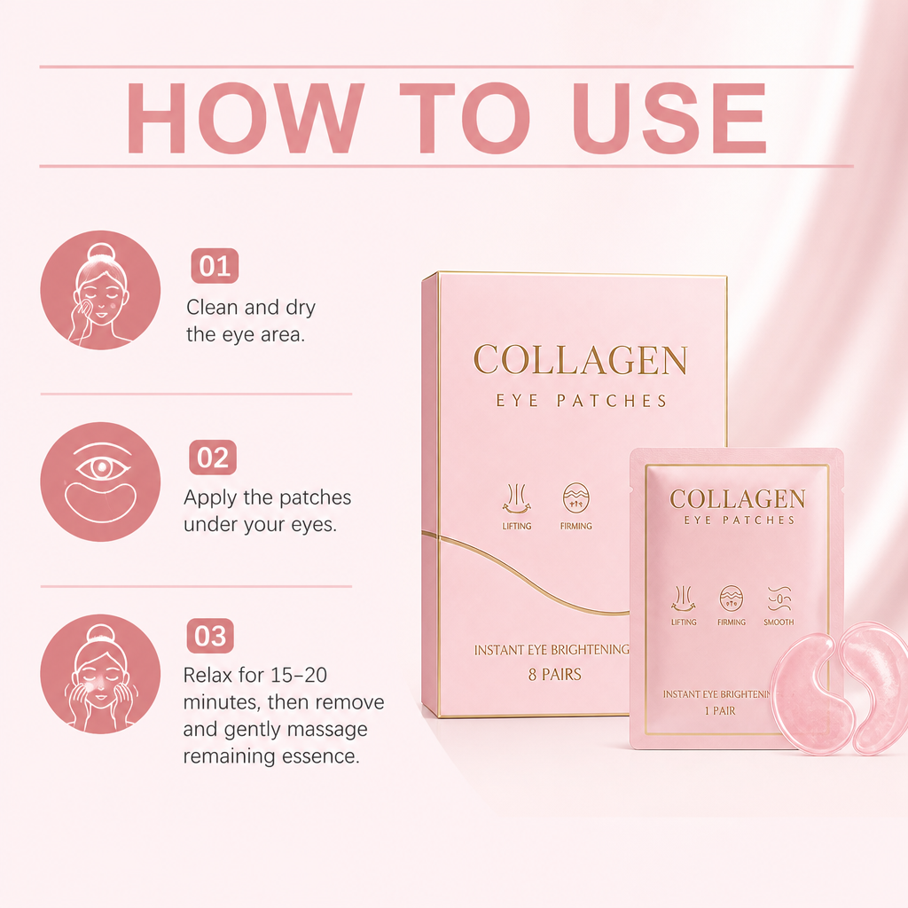 Collagen Eye Patches with Caffeine for Hydrated Looking Eyes