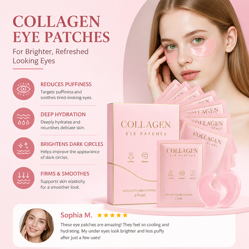 Collagen Eye Patches with Caffeine for Hydrated Looking Eyes