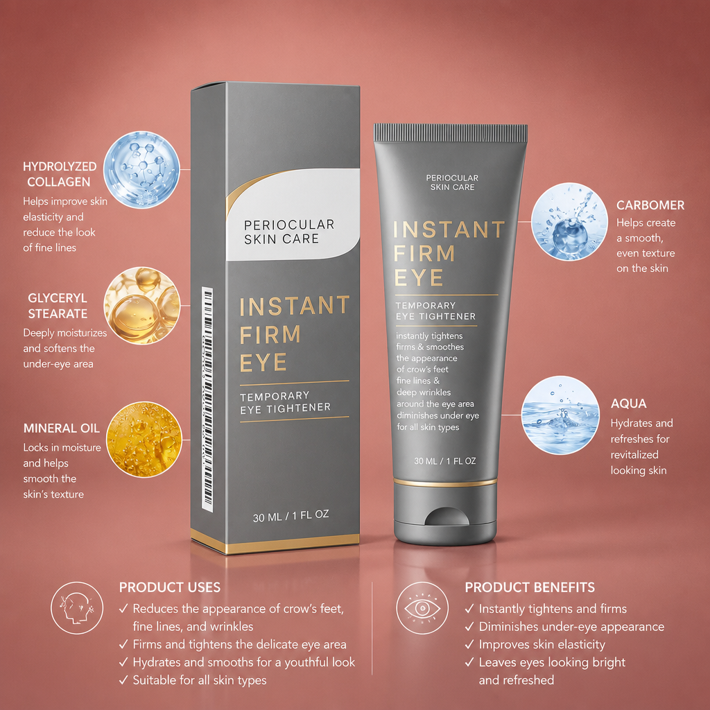 Collagen Eye Cream with Hyaluronic Acid for Hydrated Smooth Looking Skin