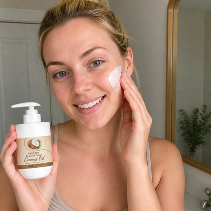 Coconut Oil Facial Hair Removal Cream for Smooth Soft Skin Care