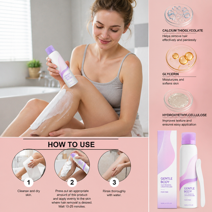 Gentle Body Hair Removal Mousse for Smooth Hydrated Skin