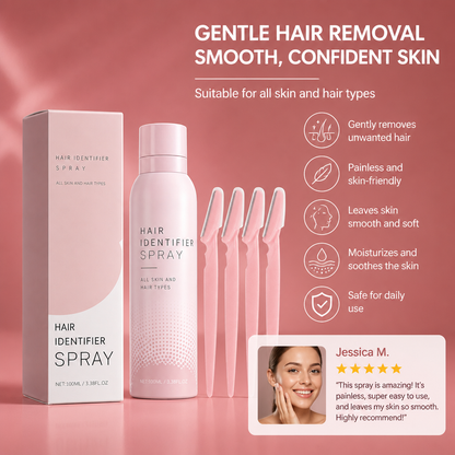 Gentle Facial Hair Removal Spray for Smooth Looking Skin