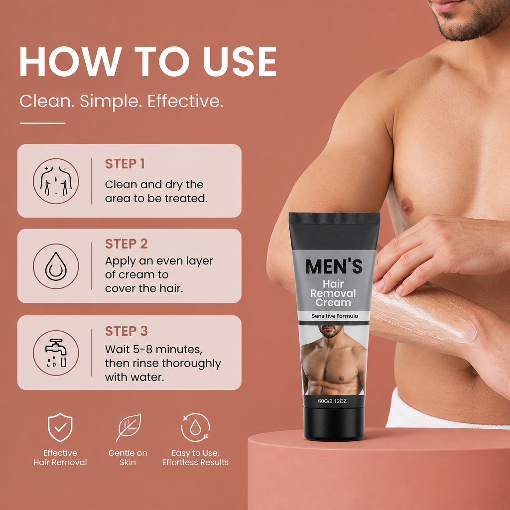 Gentle Men’s Hair Removal Cream for Easy Grooming