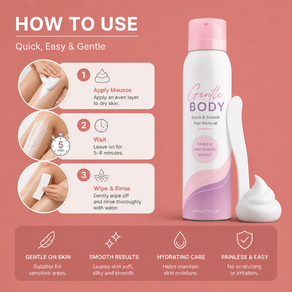 Gentle Hair Removal Mousse – Smooth Skin Care Formula
