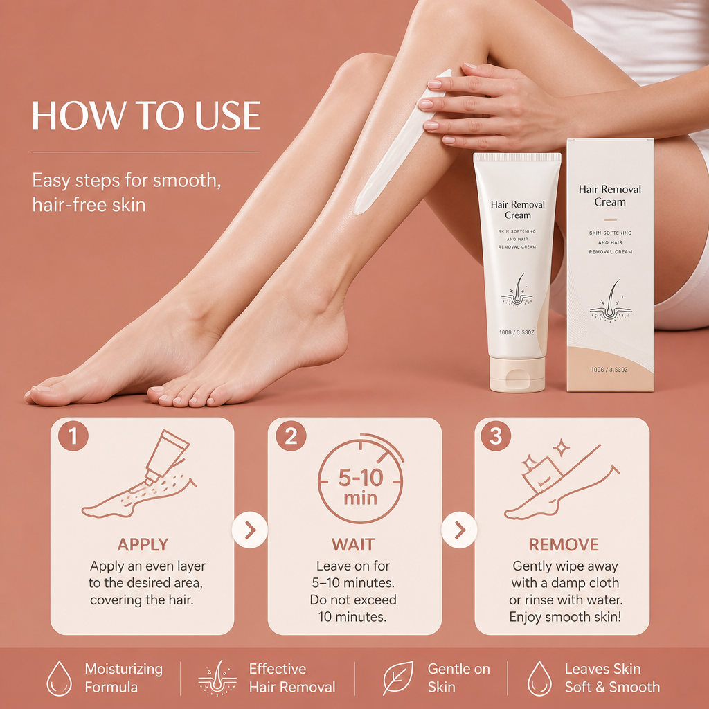 Silky Smooth Hair Removal Cream – Nourishing Formula For Soft Skin