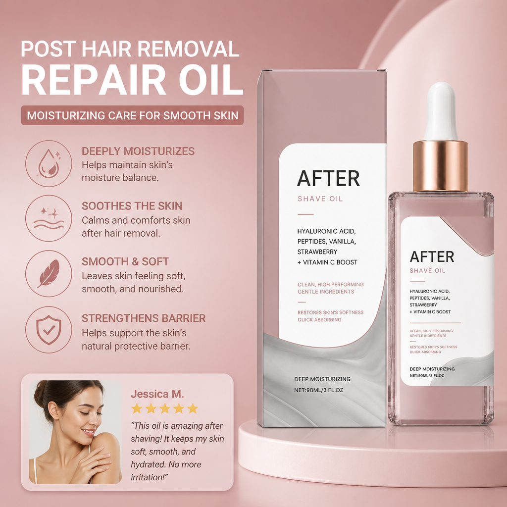Post Hair Removal Repair Oil – Moisturizing Care For Smooth Skin