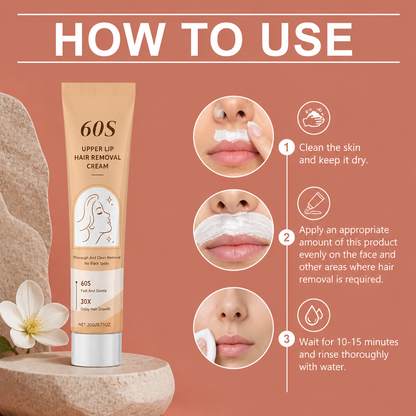 Upper Lip Hair Removal Cream – Gentle Moisturizing Care Formula