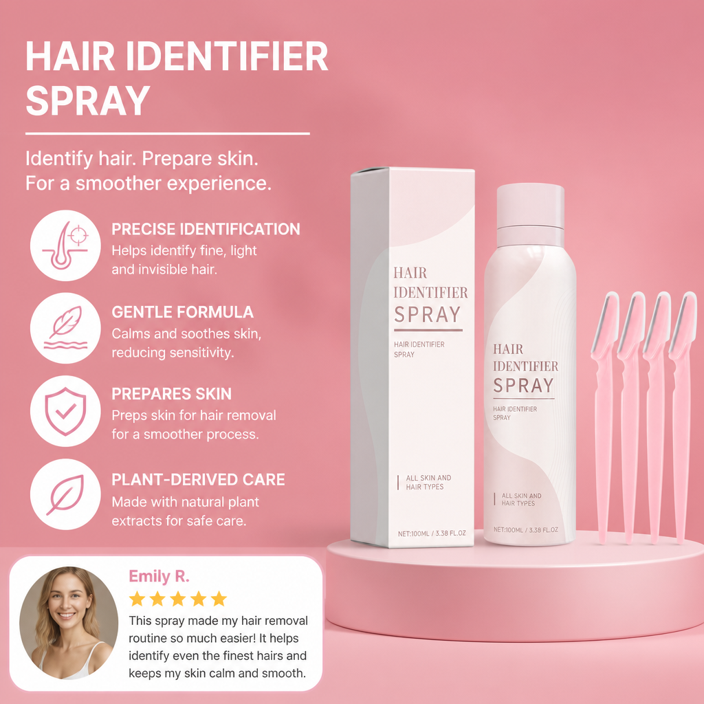 Gentle Hair Identifier Spray – Pre-Hair Removal Skin Preparation Formula