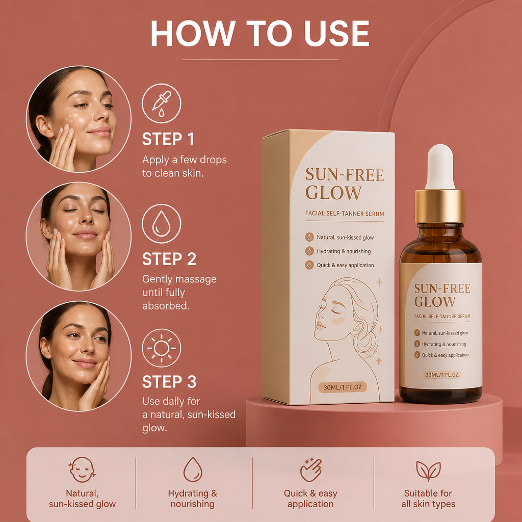 Facial Self-Tanner Serum – Hydrating Formula For A Radiant Glow