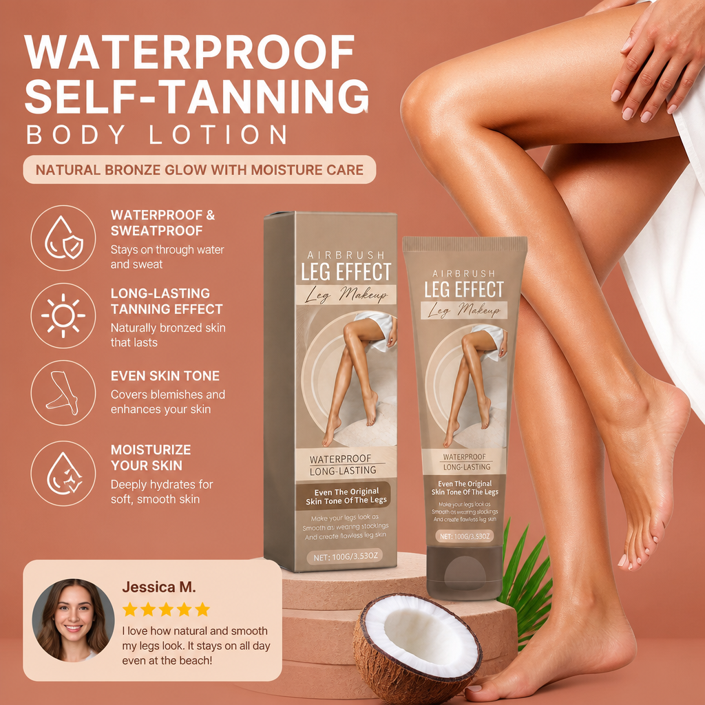 Waterproof Self-Tanning Body Lotion – Natural Bronze Glow With Moisture Care