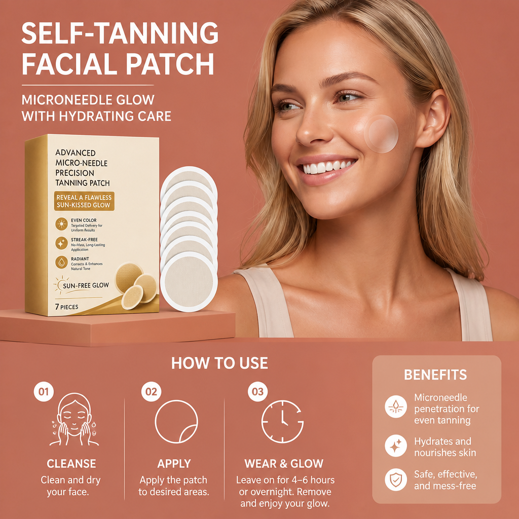 Self-Tanning Facial Patch – Microneedle Glow With Hydrating Care