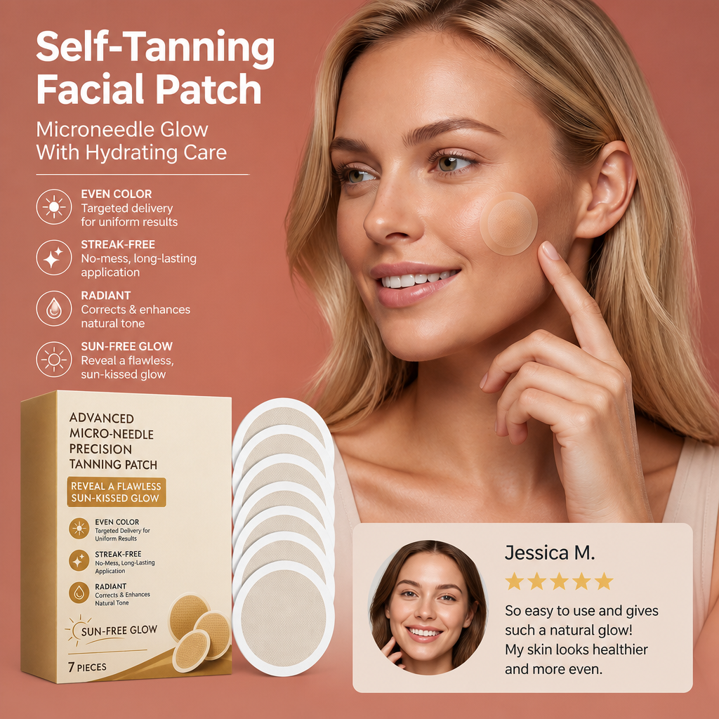 Self-Tanning Facial Patch – Microneedle Glow With Hydrating Care