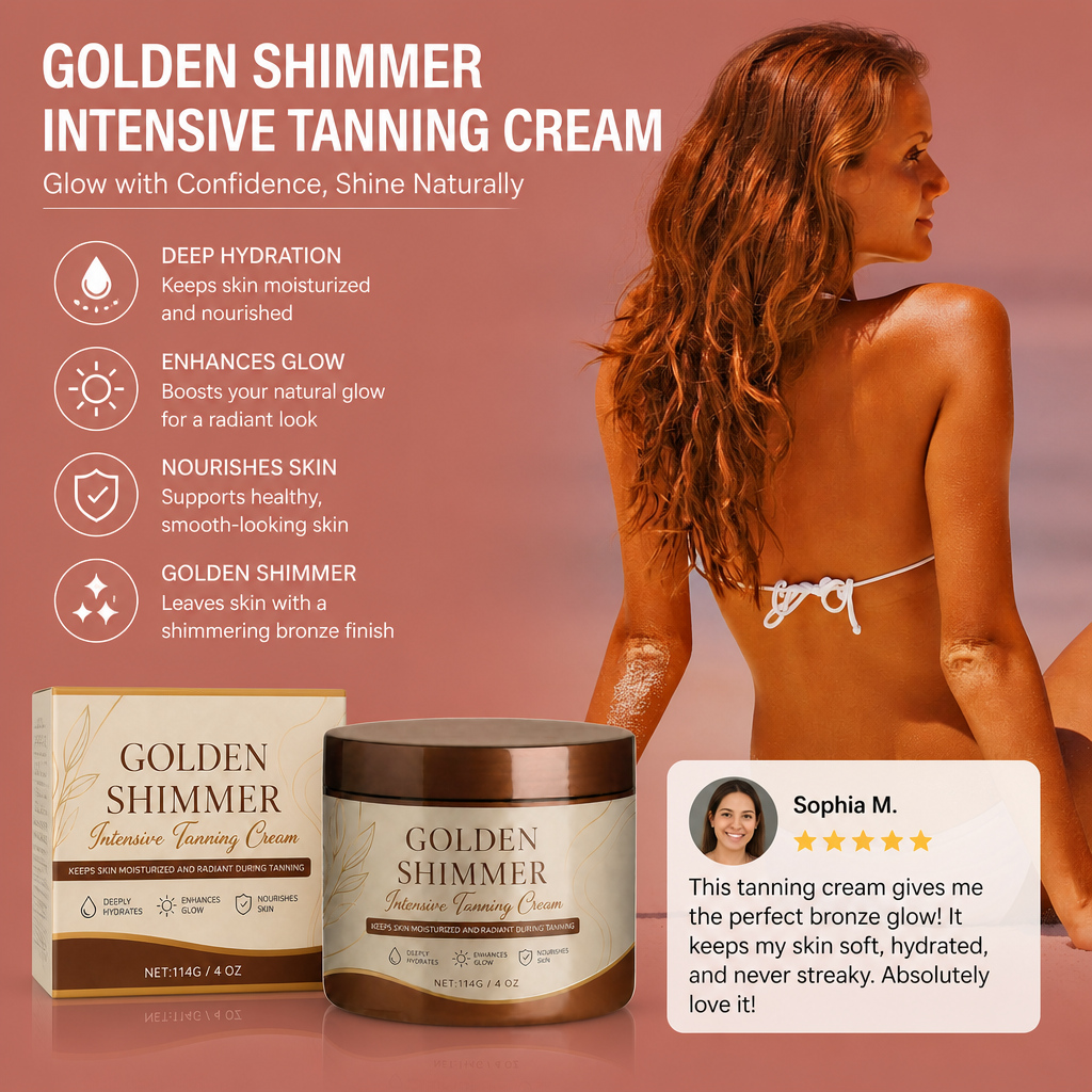 Golden Shimmer Self-Tanning Cream – Bronze Glow With Moisture Care