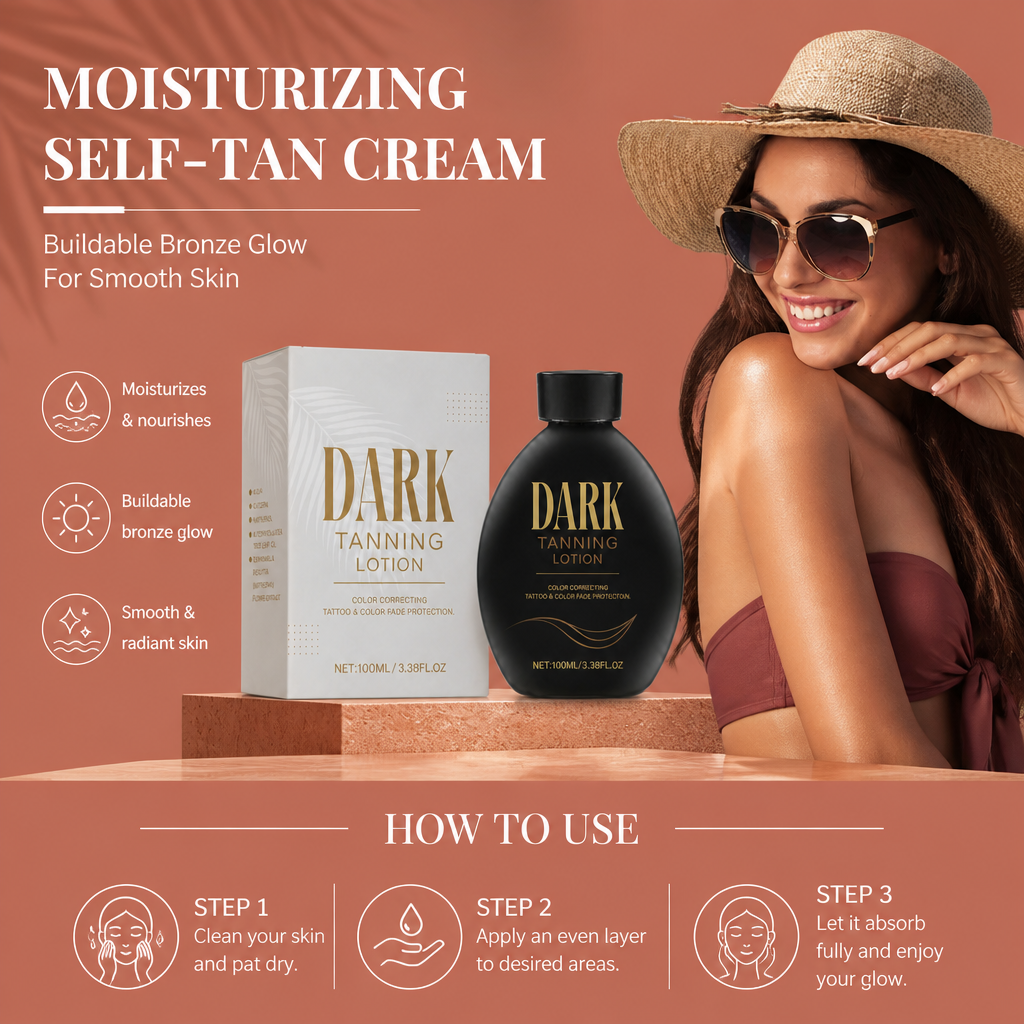 Moisturizing Self-Tan Cream – Buildable Bronze Glow For Smooth Skin