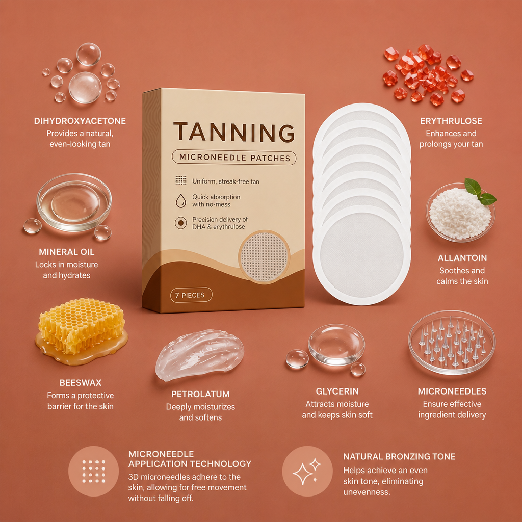 Microneedle Self-Tanning Patch – Natural Bronze Glow With Moisture Care