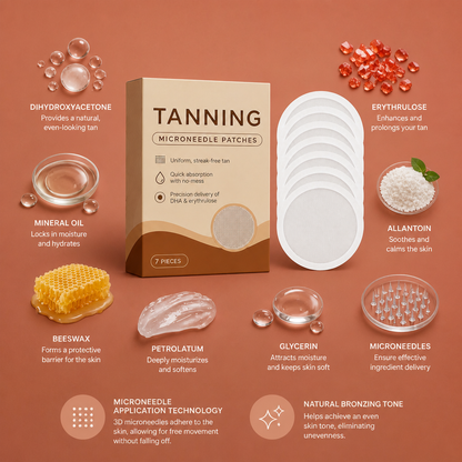 Microneedle Self-Tanning Patch – Natural Bronze Glow With Moisture Care