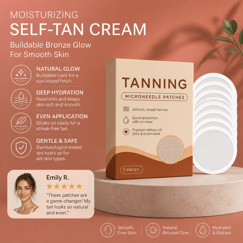 Microneedle Self-Tanning Patch – Natural Bronze Glow With Moisture Care
