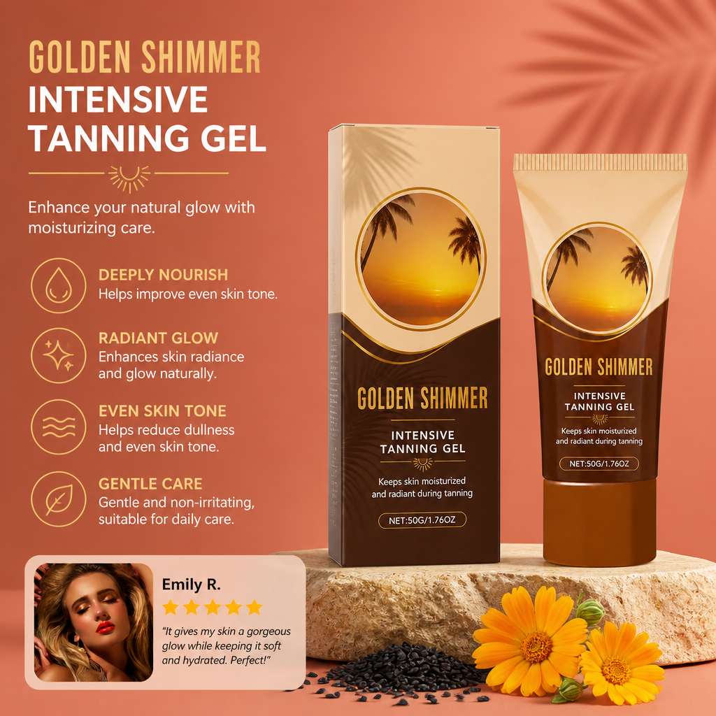 Golden Shimmer Tanning Gel – Bronze Glow With Moisturizing Care