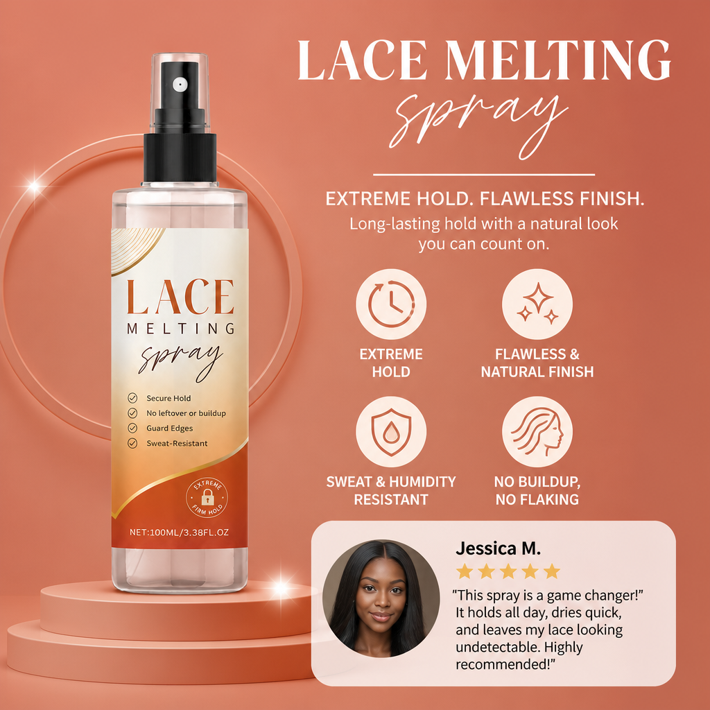 Lace Melting Spray – Strong Hold Formula For Natural Wig Styling