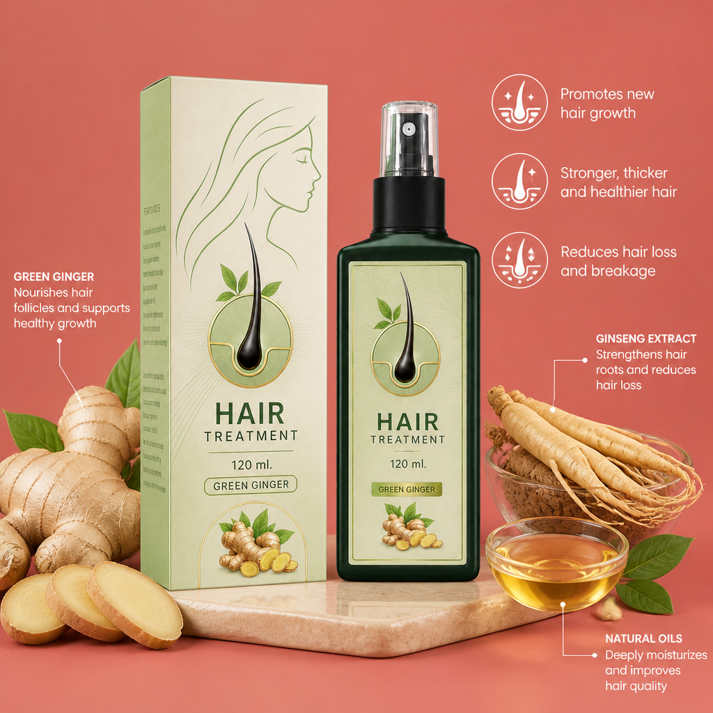 Ginger Hair Growth Spray – Nourishing Formula For Fuller Looking Hair