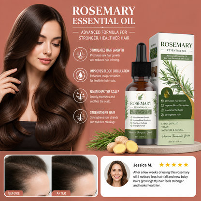 Rosemary & Ginger Hair Care Oil – Nourishing Formula For Stronger-Looking Hair