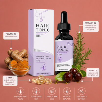 Turmeric & Rosemary Scalp Care Oil – Nourishing Hair Treatment Formula