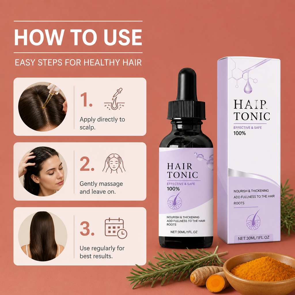 Turmeric & Rosemary Scalp Care Oil – Nourishing Hair Treatment Formula