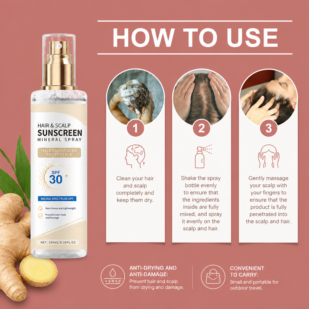 Ginger Scalp Care Spray – Refreshing Botanical Hair Nourishment Formula