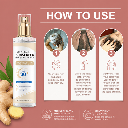 Ginger Scalp Care Spray – Refreshing Botanical Hair Nourishment Formula