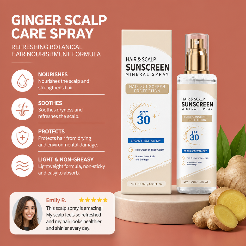 Ginger Scalp Care Spray – Refreshing Botanical Hair Nourishment Formula