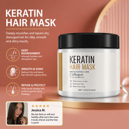 Keratin Hair Mask – Deep Conditioning Formula For Smooth, Glossy Hair