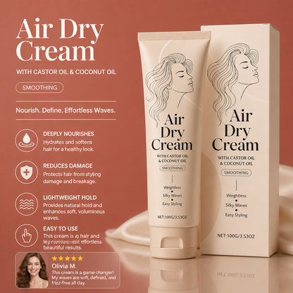 Air Dry Hair Cream – Lightweight Nourishing Styling For Soft Waves