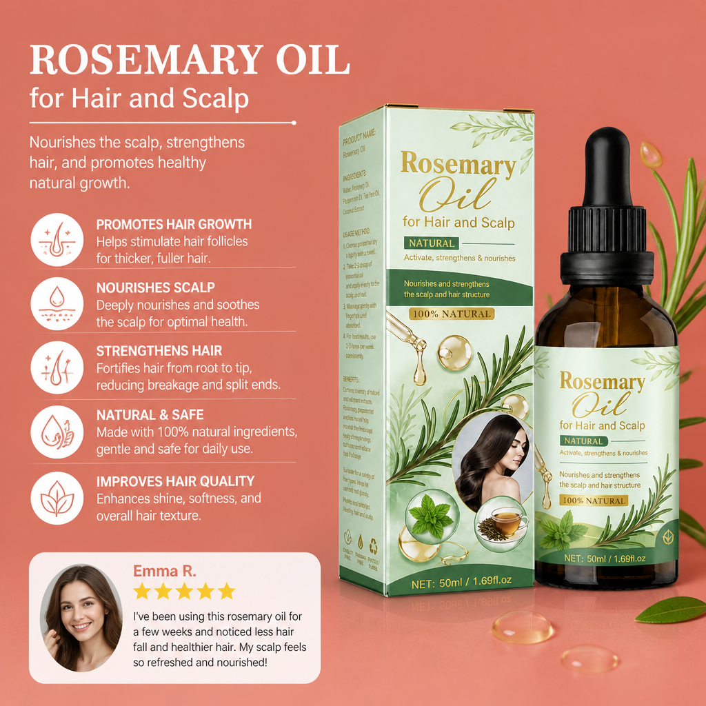 Rosemary & Botanical Hair Growth Essence – Nourishing Scalp Care Oil