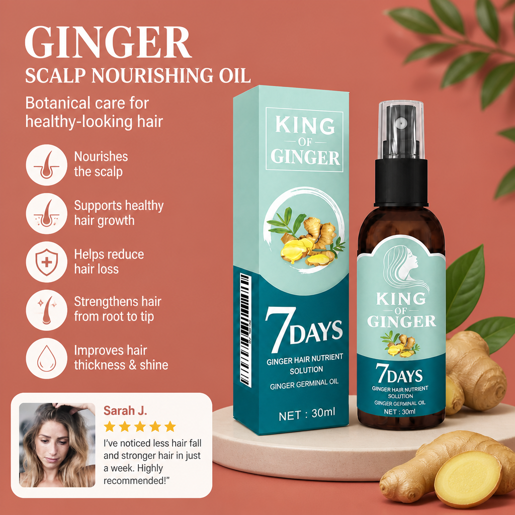 Ginger Scalp Nourishing Oil – Botanical Care For Healthy-Looking Hair
