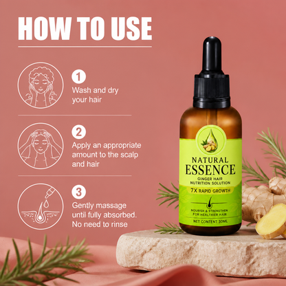 Herbal Hair Nourishing Oil – Ginger & Rosemary Scalp Formula