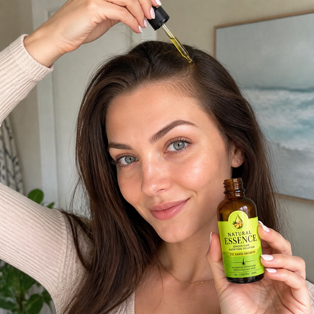 Herbal Hair Nourishing Oil – Ginger & Rosemary Scalp Formula