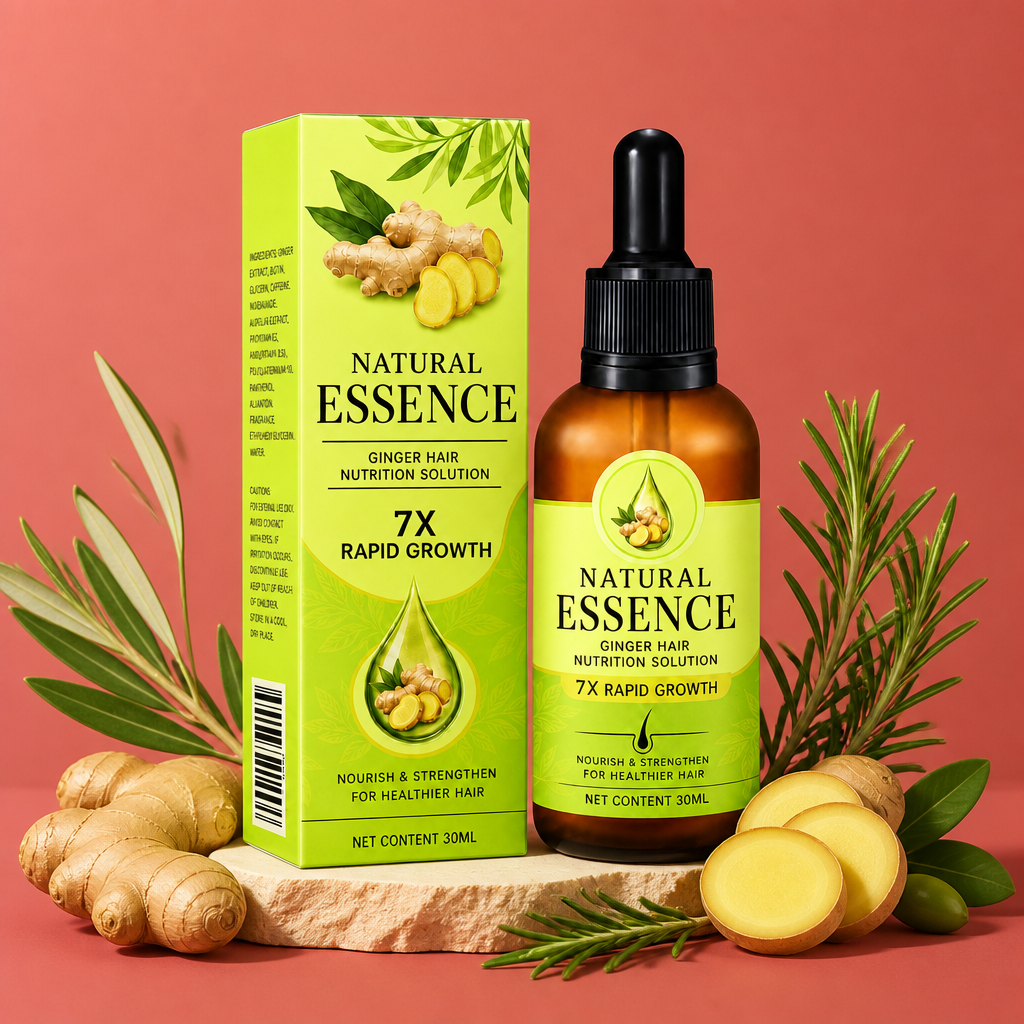 Herbal Hair Nourishing Oil – Ginger & Rosemary Scalp Formula