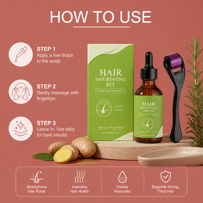 Ginger & Rosemary Hair Nourishing Serum – Botanical Scalp Care Formula