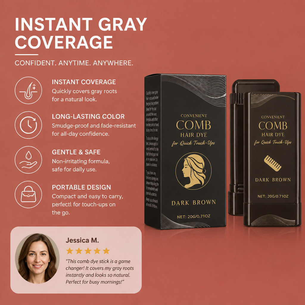 Instant Hair Root Touch-Up Dye Stick – Easy Gray Coverage And Color Refresh