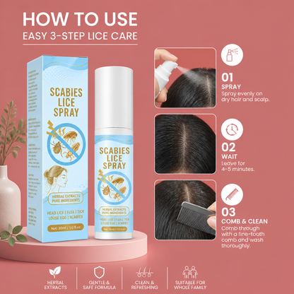 Natural Lice Removal Spray – Gentle Scalp And Hair Care Formula