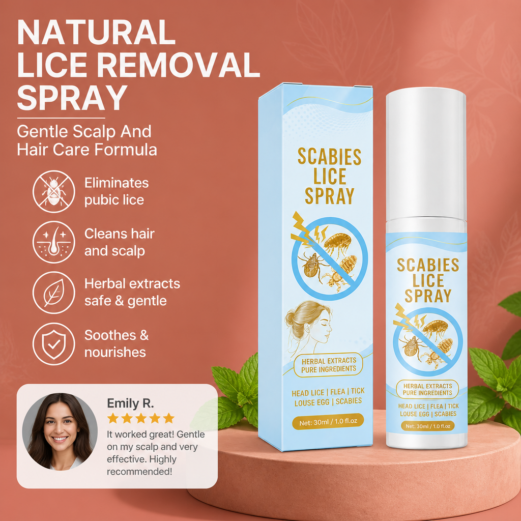 Natural Lice Removal Spray – Gentle Scalp And Hair Care Formula